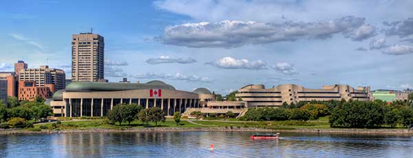 City of Gatineau, Qc from the perspective of the Ottawa River.